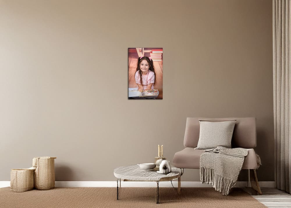 Κάθετος καμβάς με έγχρωμη φωτογραφία